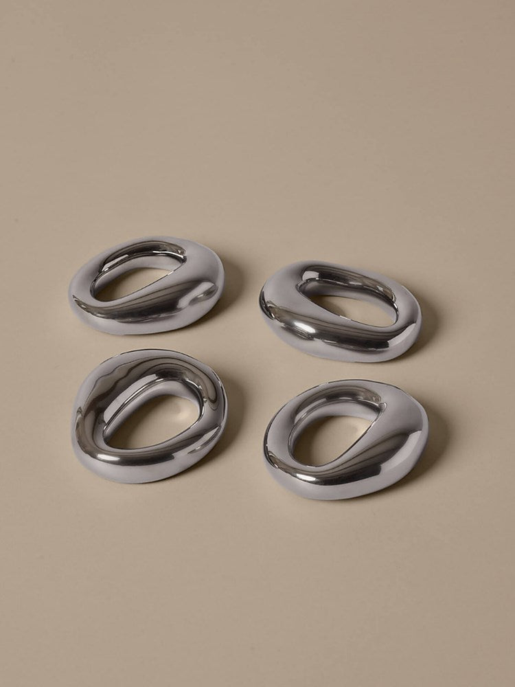 Orrith Napkin Rings - Set of 4 - Silver