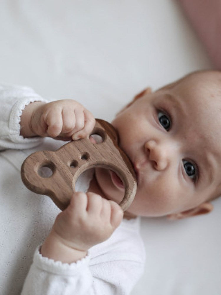 Wooden Baby Teether Frisky Frog (Sample)