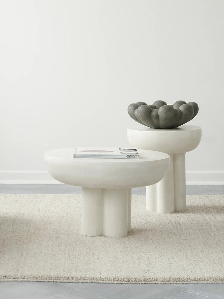 Crown Table, Low - Bone White
