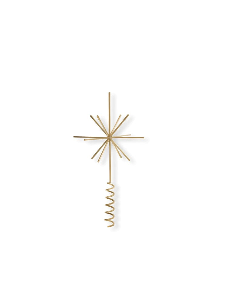 Christmas Tree Top Star - Brass