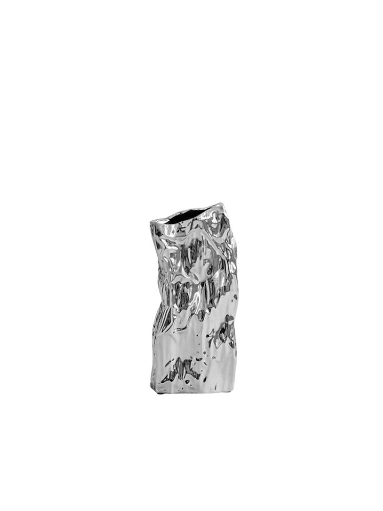 Kami Vase, Medio - Chrome