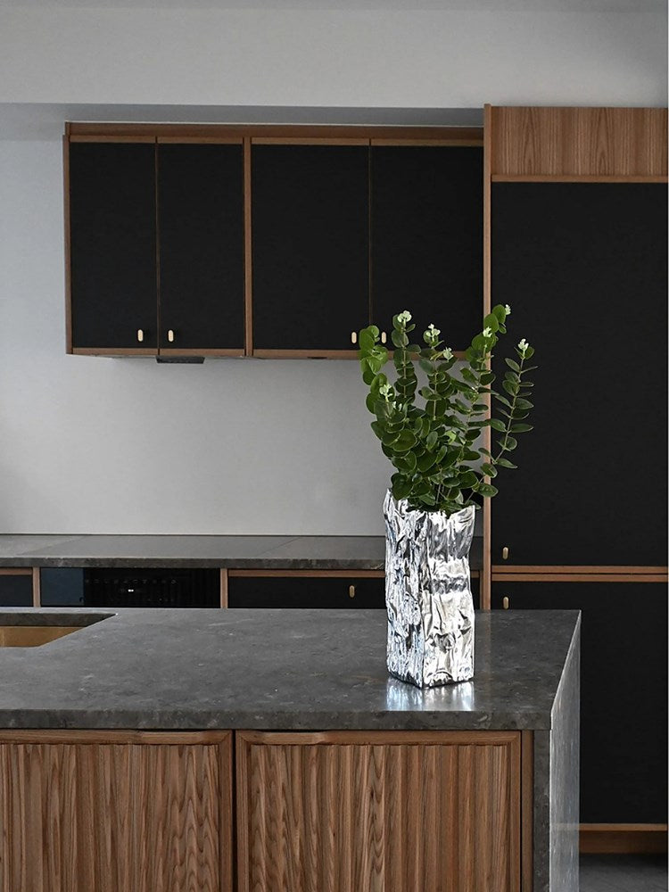 Kami Vase, Medio - Chrome