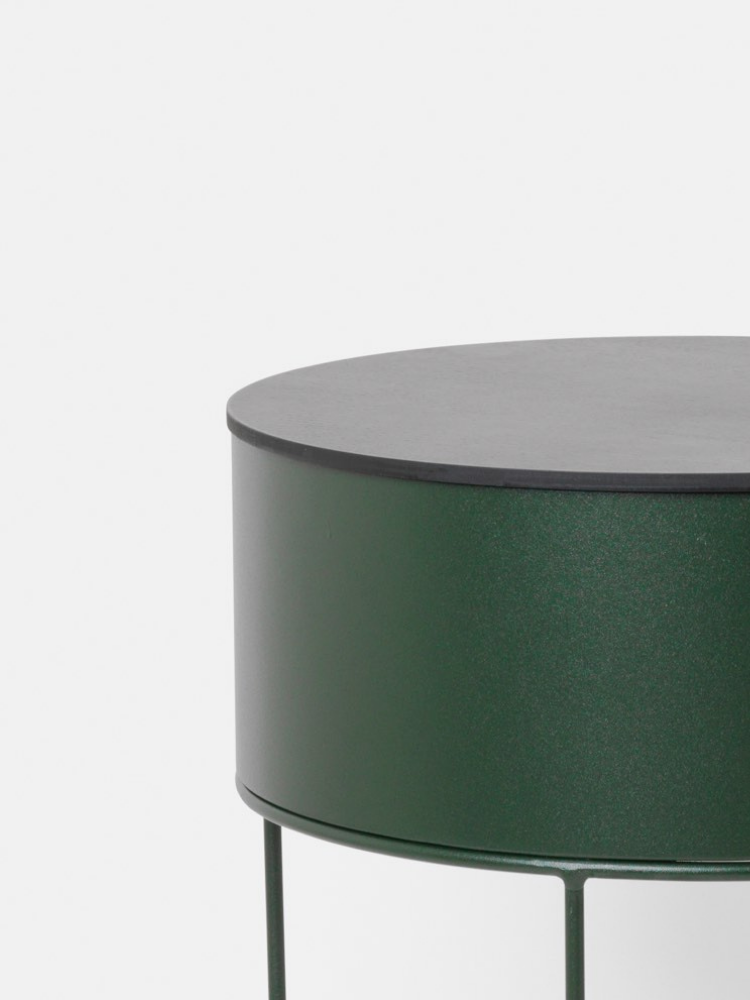 Tray for Round Plant Box - Black St Oak