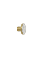 Brass Hook - White Marble LRG