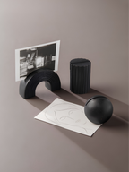 Card Stand Column - Black Brass