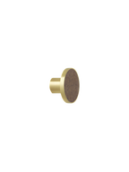 Brass Hook Brown Marble LRG