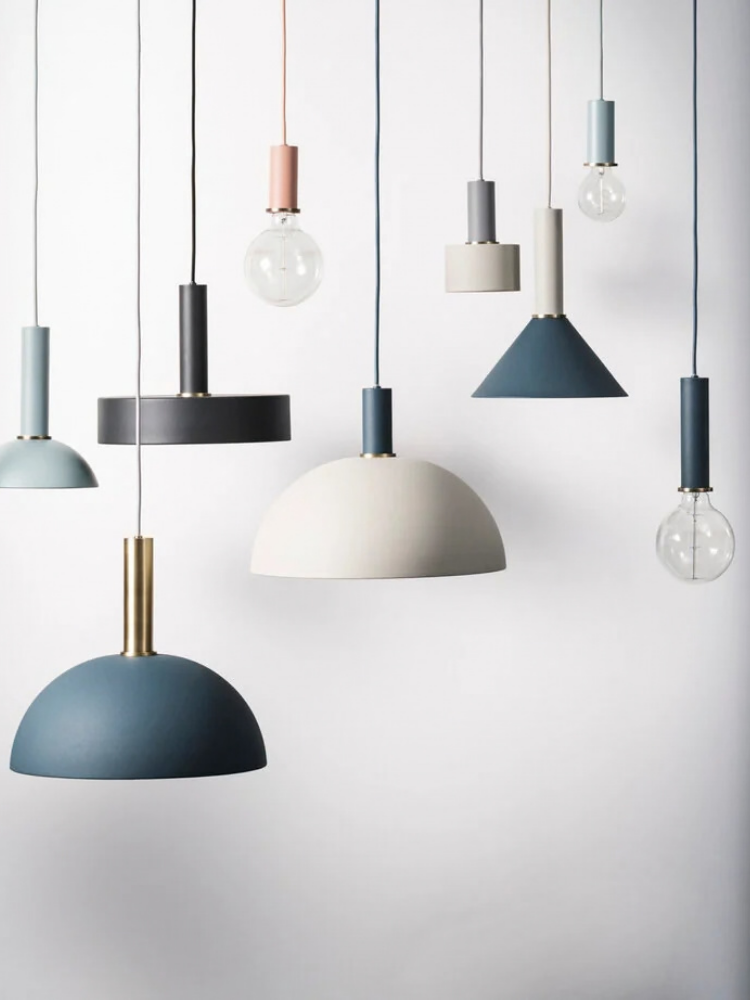 Collect Cone Shade & Pendant Set Dark Blue
