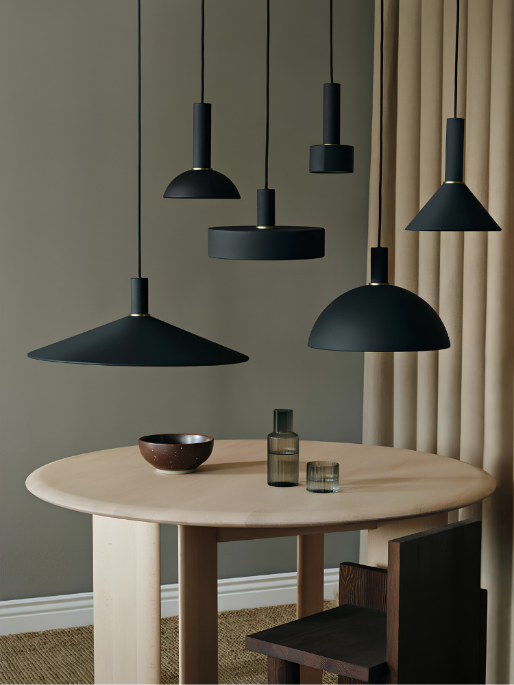 Collect Record Shade & Pendant Set Black