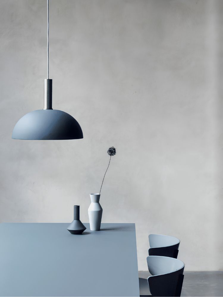 Collect Dome Shade & Pendant Set Dark Blue