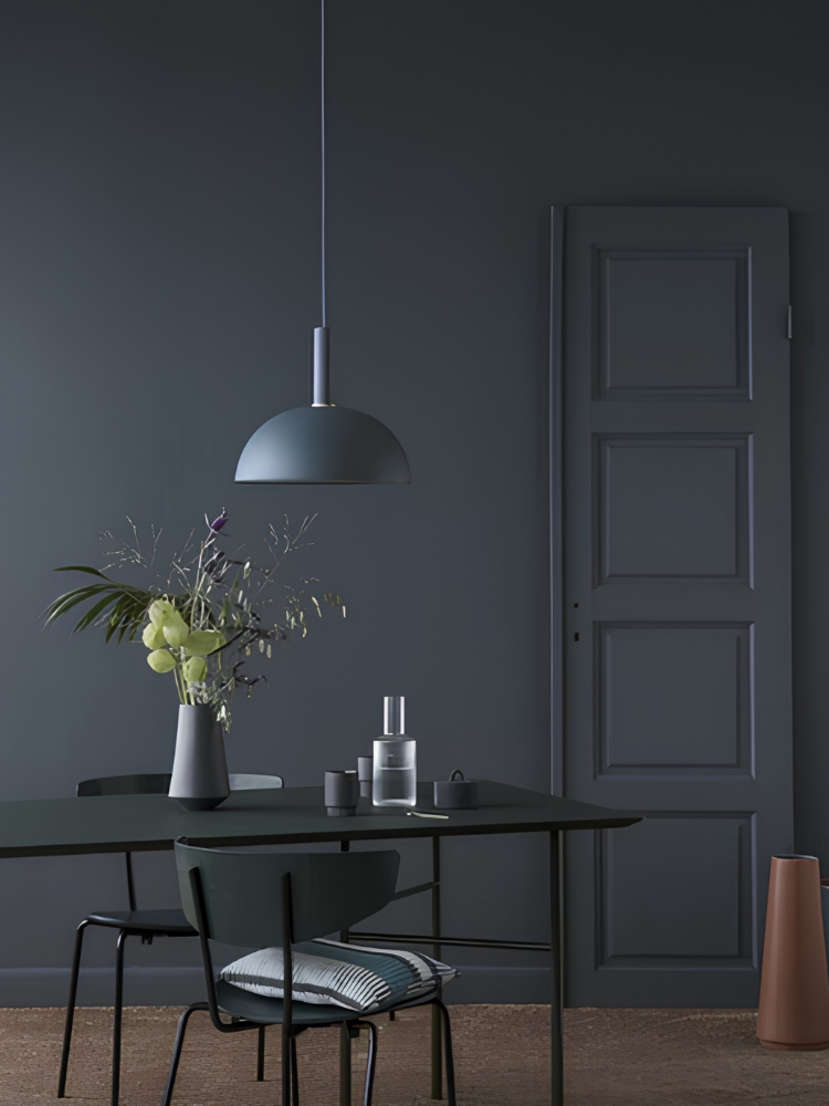 Collect Dome Shade & Pendant Set Dark Blue