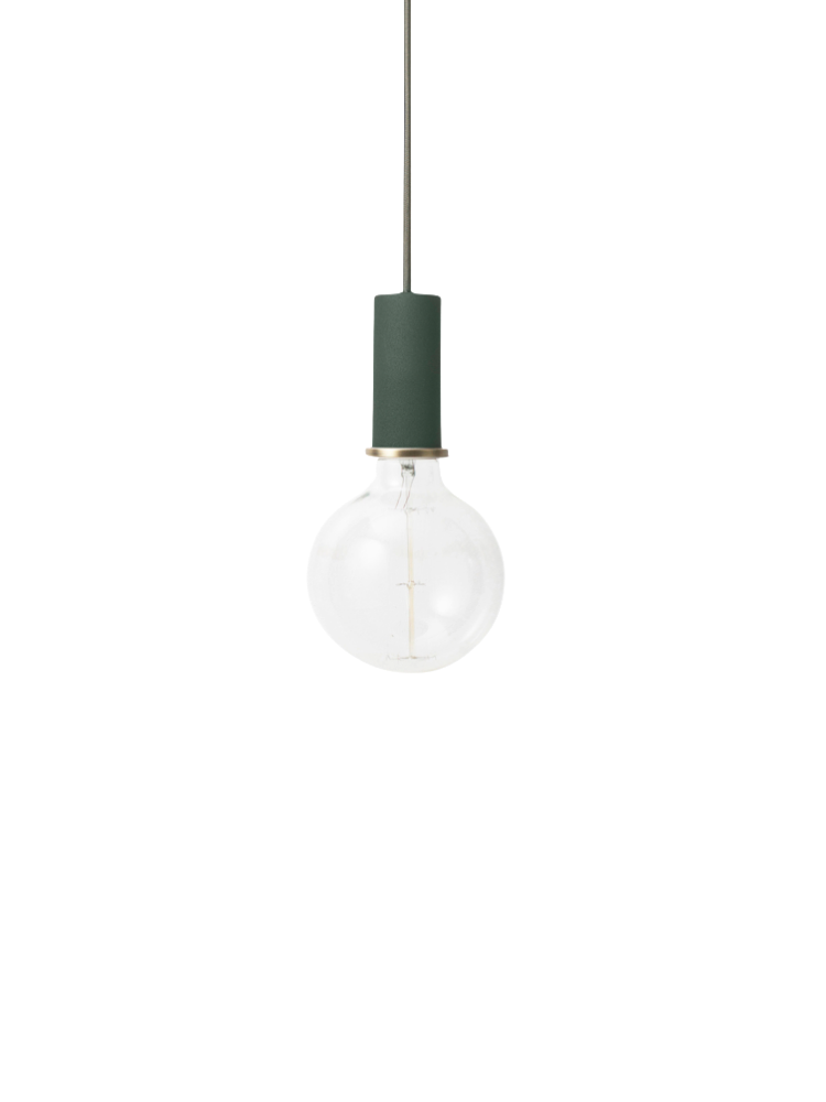 Collect - Socket Pendant - Low - Dark Green
