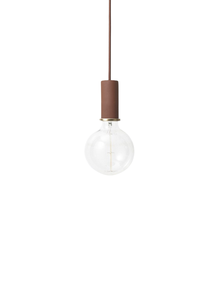 Collect - Socket Pendant - Low - Red Brown