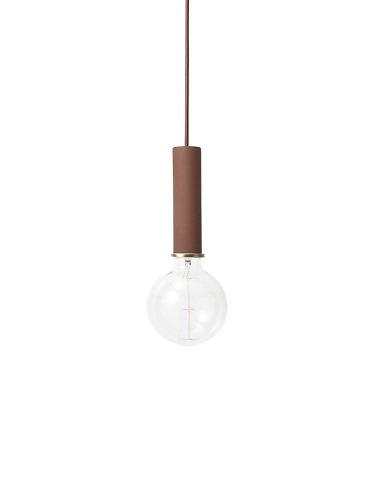 Collect - Socket Pendant - High  - Red Brown
