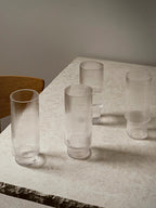 Ripple Long Drink Glasses - Set of 4 - Clear