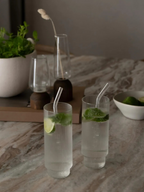 Ripple Long Drink Glasses - Set of 4 - Clear