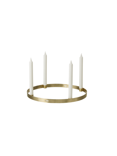 Ferm LIVING Candle Holder Circle, Large, Brass