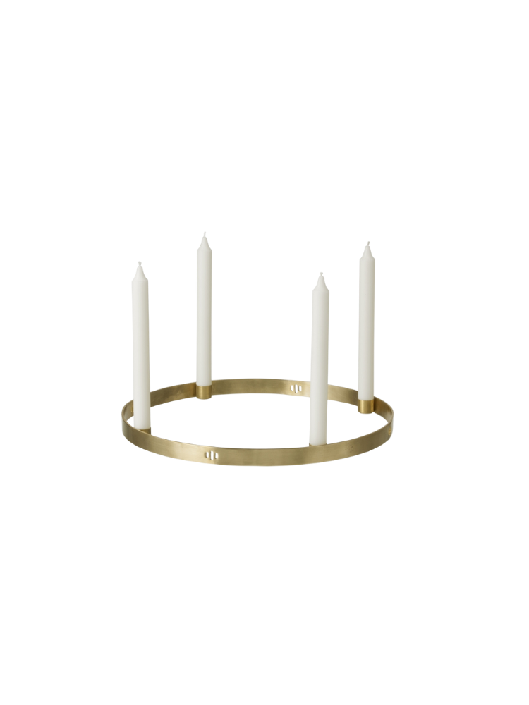 Candle Holder Circle - Large - Brass