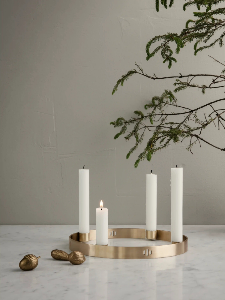 Ferm LIVING Candle Holder Circle, Large, Brass – view 2