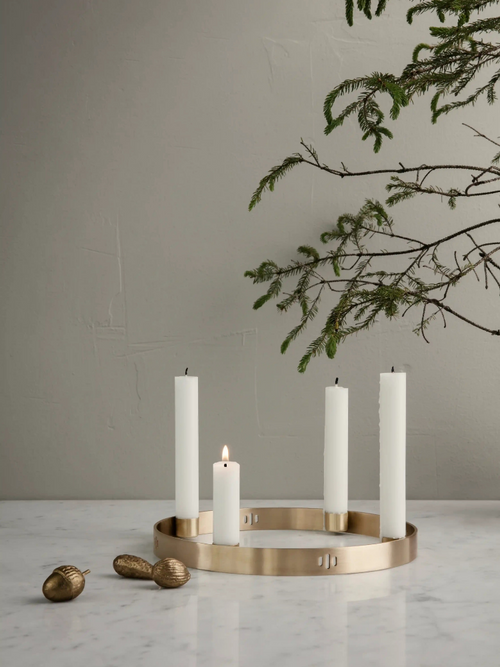 Ferm LIVING Candle Holder Circle, Large, Brass – view 2