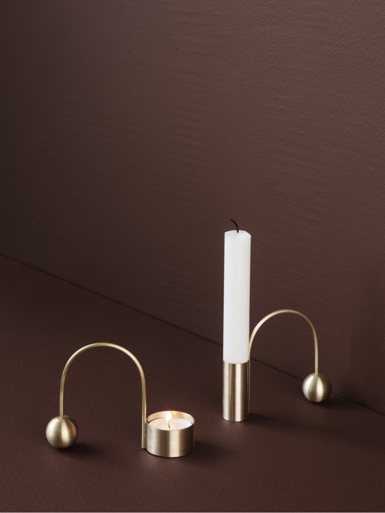 Balance Tealight Holder - Brass