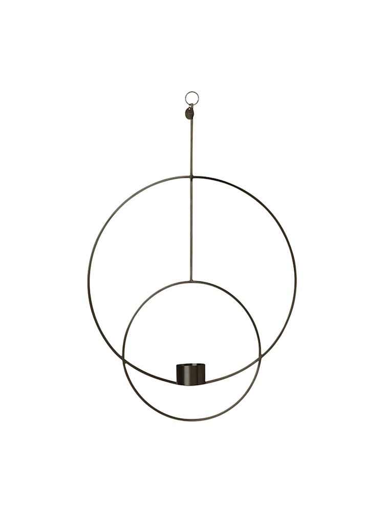 Hanging Tealight Deco - Circular - Black