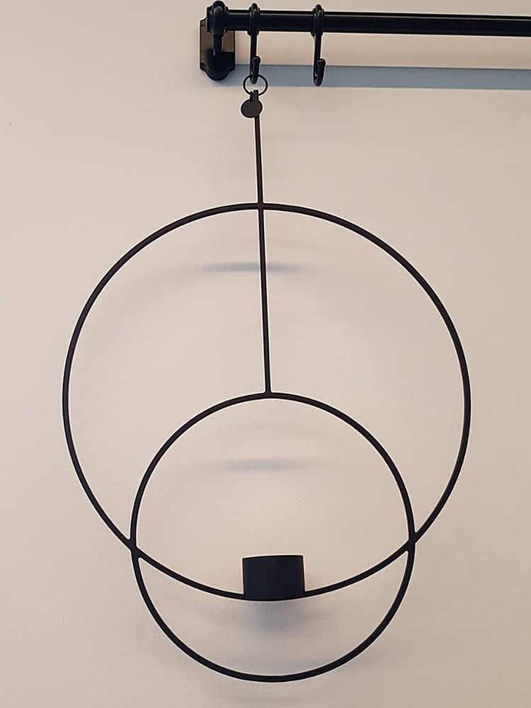 Hanging Tealight Deco - Circular - Black