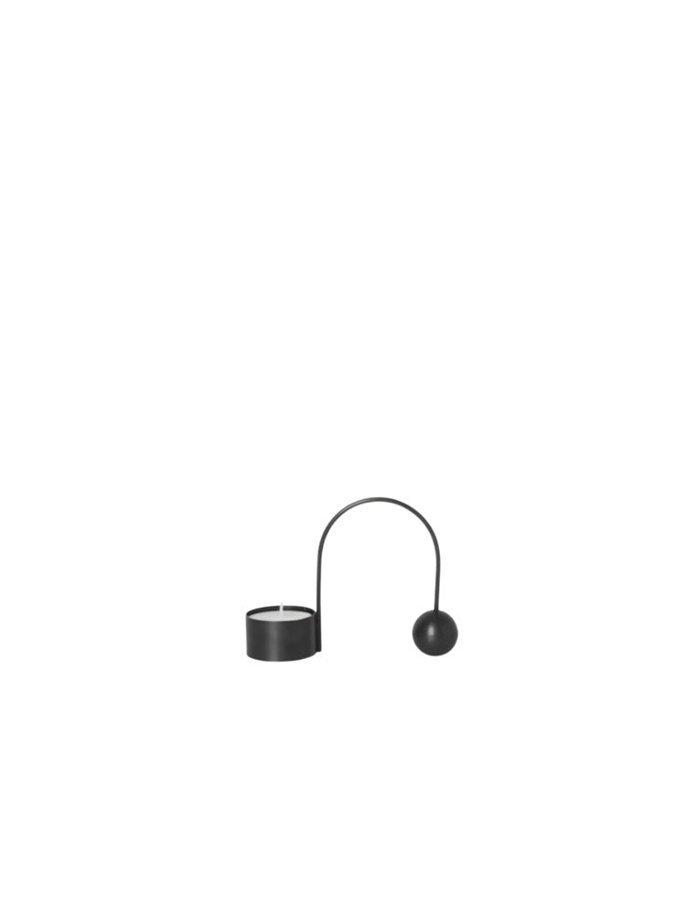 Balance Tealight Holder - Black Brass