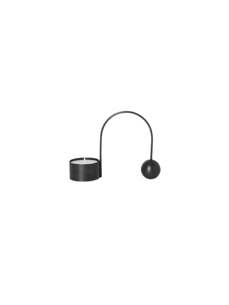 Balance Tealight Holder - Black Brass