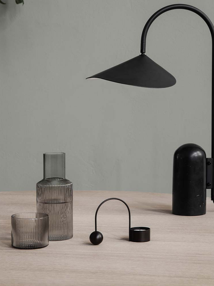 Balance Tealight Holder - Black Brass