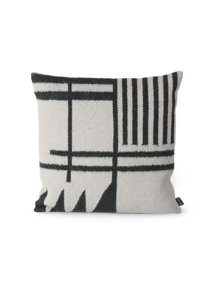 Kelim Cushion - Black Lines