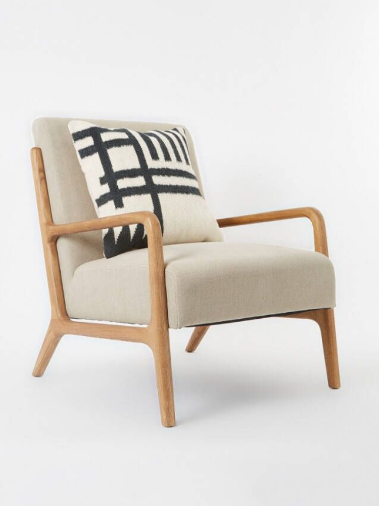 Kelim Cushion - Black Lines