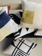 Kelim Cushion - Black Lines