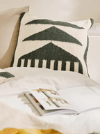 Kelim Cushion - Black Triangles