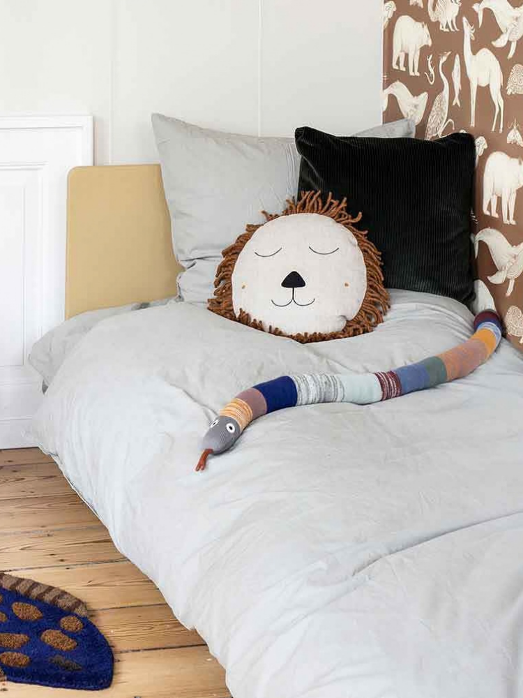 Safari Cushion - Lion - Natural