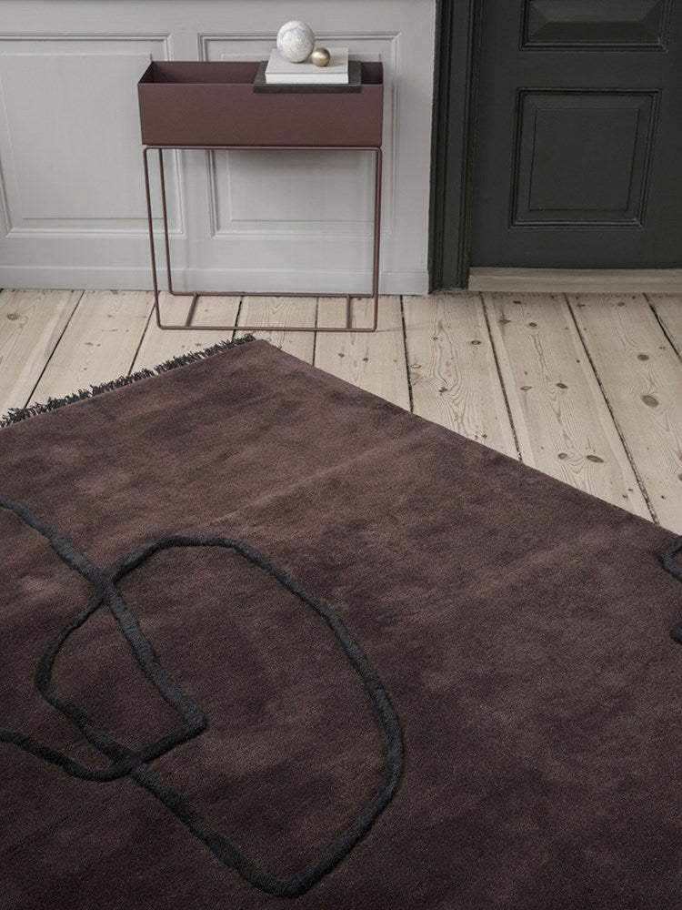 Desert Tufted Rug 140x200 - Red Brown