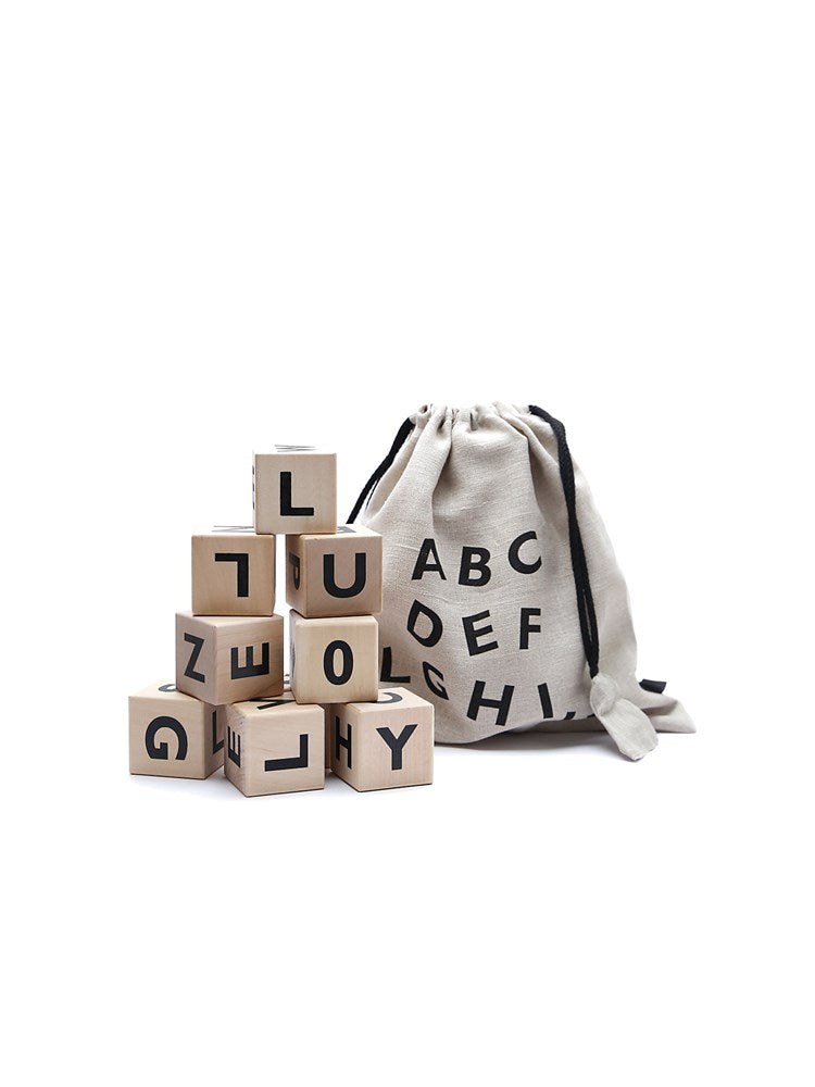 Alphabet blocks - black