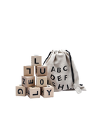 Alphabet blocks - black