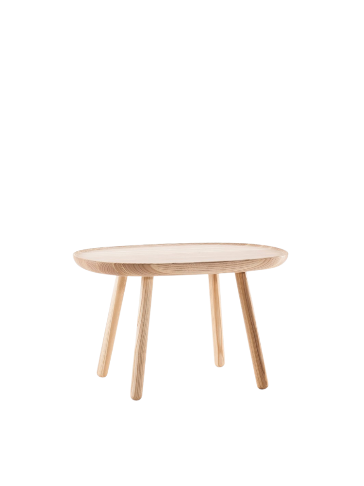 Naive side table, rectangular L610, natural ash **