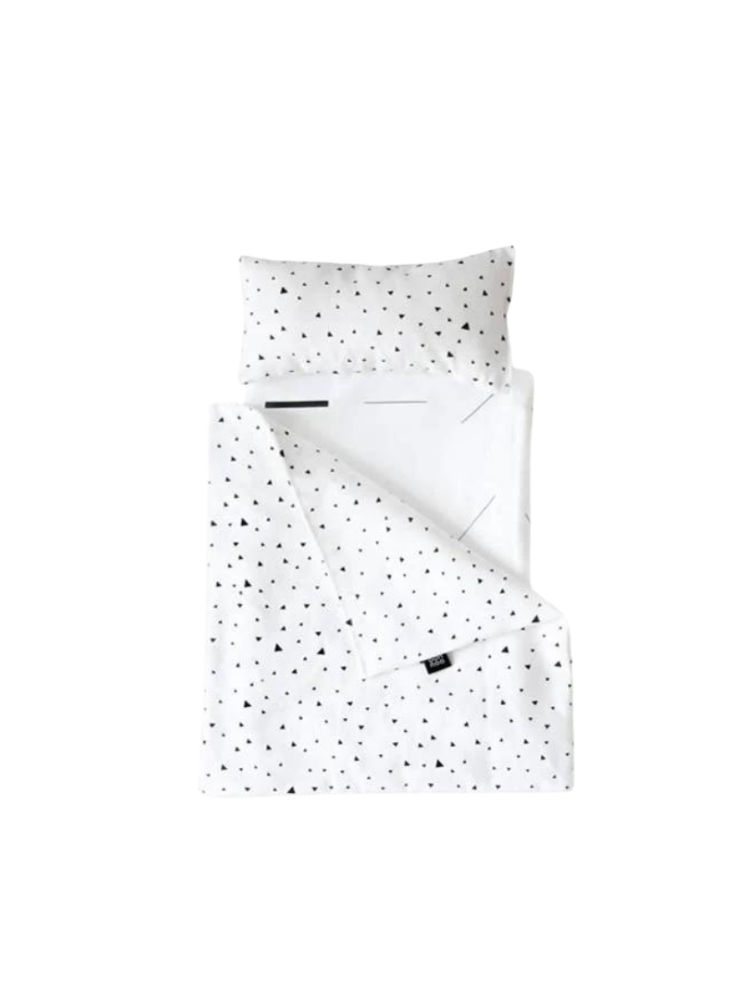 Toy Pram Bedding Set - Tiny Triangles