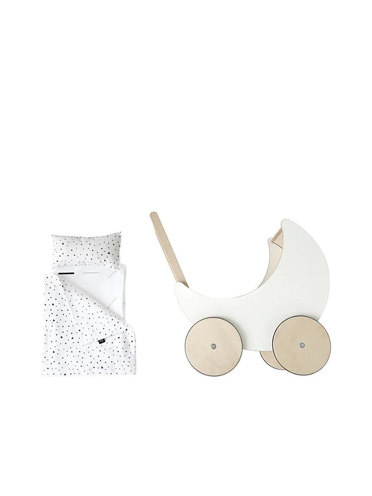 Toy Pram Bedding Set - Tiny Triangles