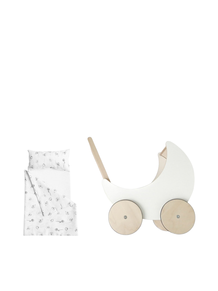 Toy Pram Bedding Set - Poppy Field