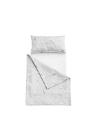 Toy Pram Bedding Set - Poppy Field Grey