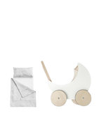 Toy Pram Bedding Set - Poppy Field Grey