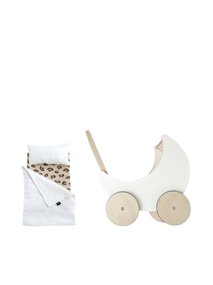Toy Pram Bedding Set - Leopard